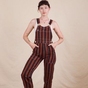 Big Bud Press brown and black striped overalls NWT- XL